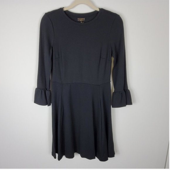 kate spade ponte fit and flare black dress s nwot - Picture 6 of 9